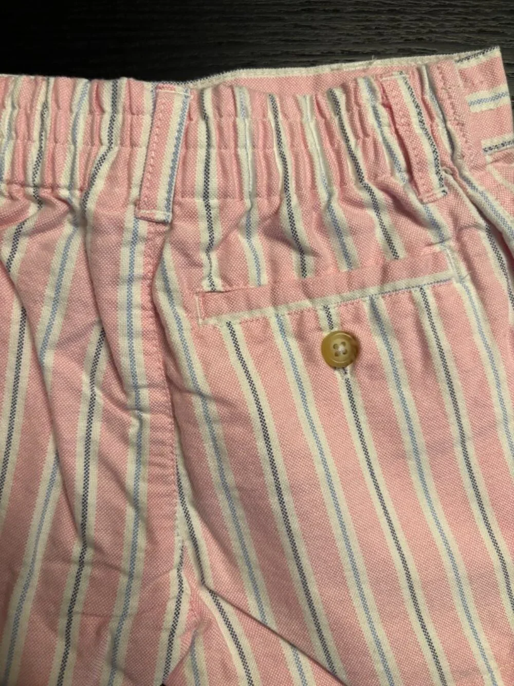 Polo Ralph Lauren Baby 2PC Oxford Mesh Polo & Striped Shorts Set 6M and NWT